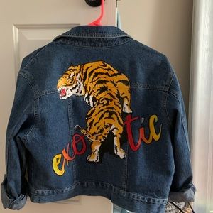 Custom made Tiger denim jacket